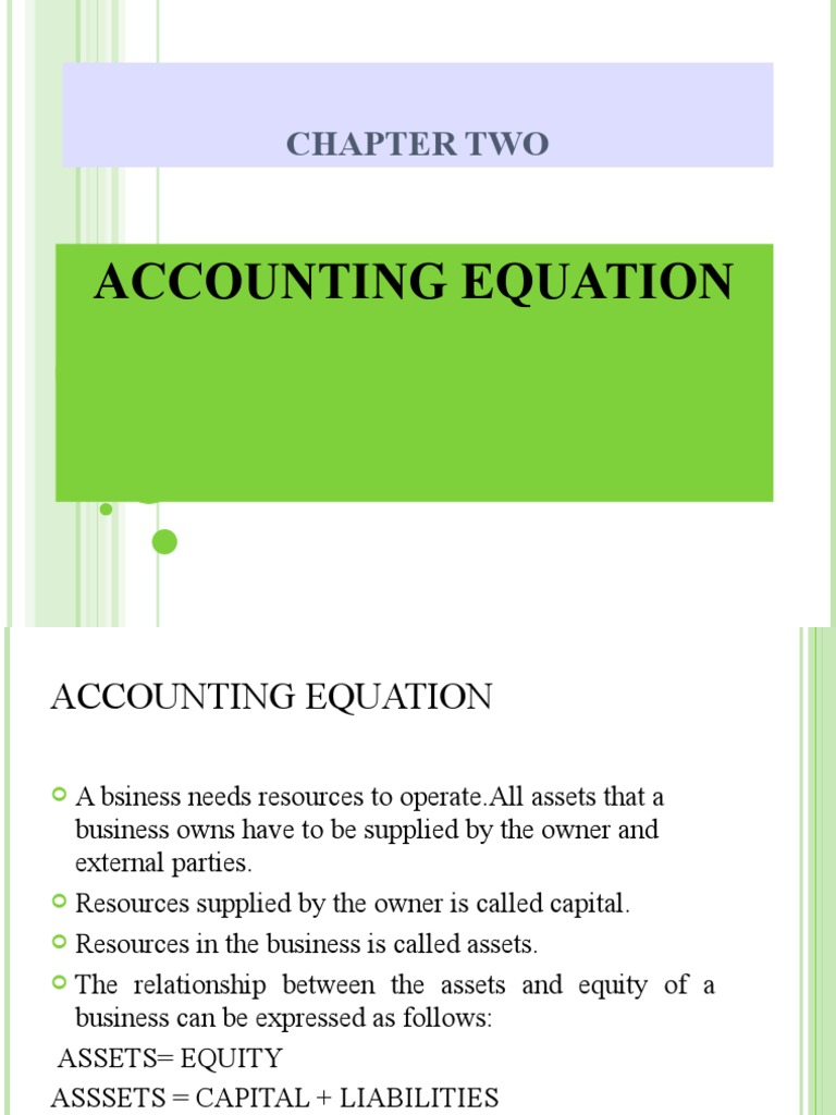 Understanding the Accounting Equation | PDF | Equity (Finance ...