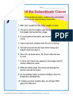 Gr3 Find Subordinate Clauses PDF