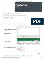 Show Gridlines in A Worksheet Using Excel and VBA - Exceldome