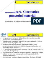 CP1 Introducere: Introducere. Cinematica Punctului Material