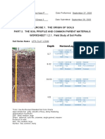 Exercise 1. The Origin of Soils Part 2. The Soil Profile and Common Parent Materials WORKSHEET 1.2.1. Field Study of Soil Profile