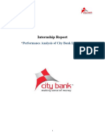 Internship Report: Performance Analysis of City Bank Limited
