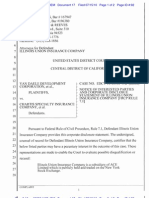 VAN DAELE DEVELOPMENT CORPORATION Et Al v. CHARTIS SPECIALTY Et Al Corporate Disclosure Statement