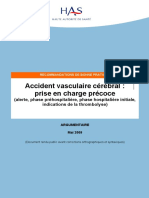 2016 03 21 - Accident Vasculaire Cerebral Prise en Charge Precoce - Ifas - Le Dolmen PDF