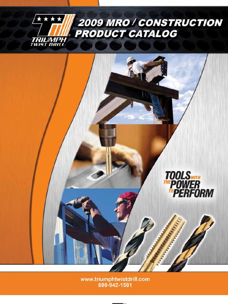 Triumph Twist Drill Catalog | PDF | Drill | Drilling