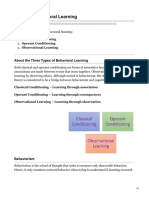 Types of Behavioral Learning