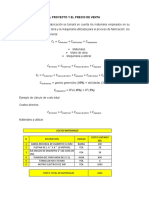 Ejemplo Presupuesto Del Proyecto y El Precio de Venta