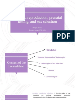 Assisted Reproduction, Prenatal Testing, and Sex Selection: Martyna Głusiec Biotehics Lecture, 27.05.2020