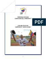 Condiciones de Campeonato LVBP 2019-2020