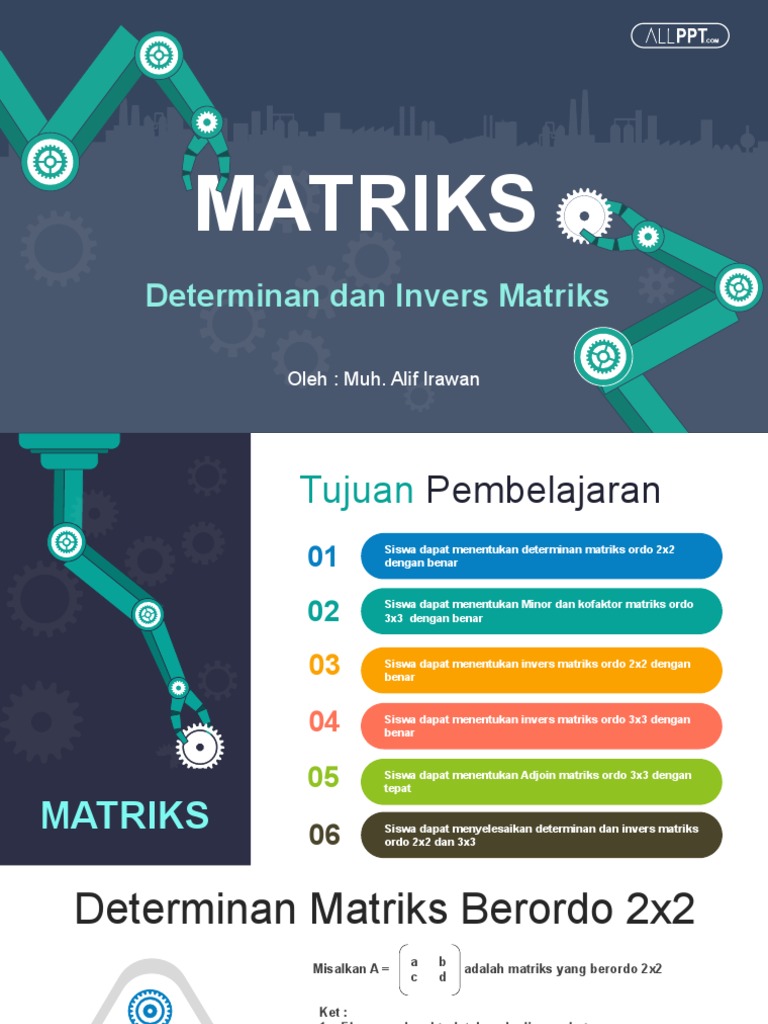 Determinan dan Invers Matriks Ordo 3x3 | PDF