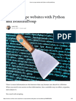 How To Scrape Websites With Python and BeautifulSoup PDF