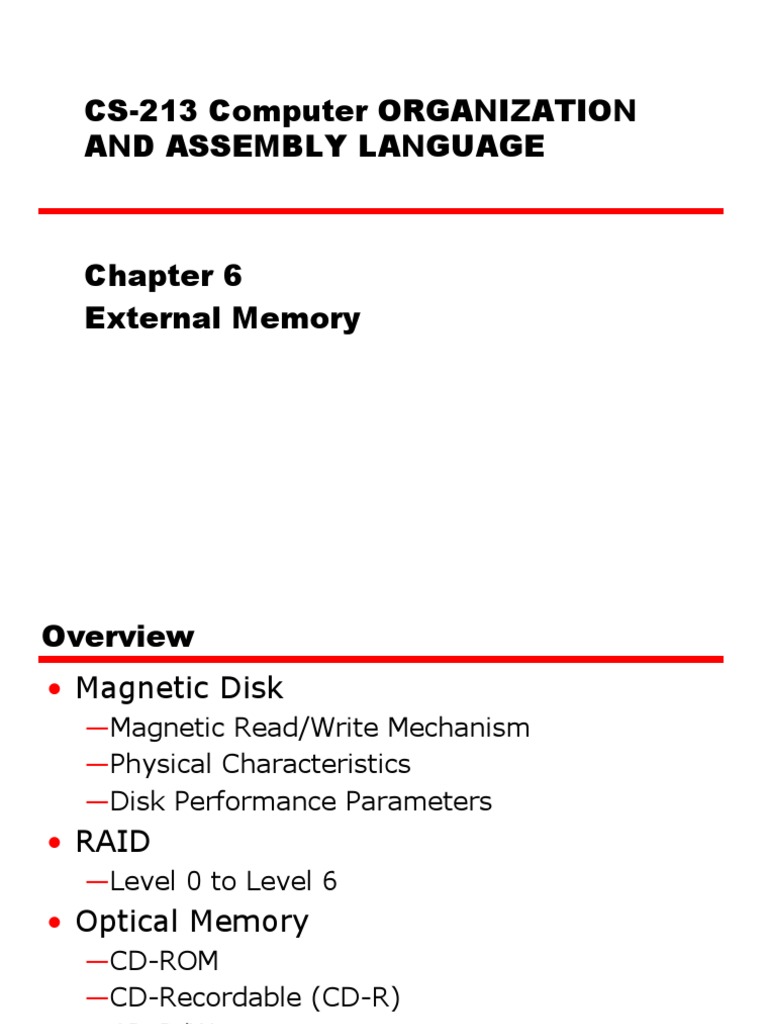 External Memory Types and RAID Overview | PDF | Cd Rom | Floppy Disk