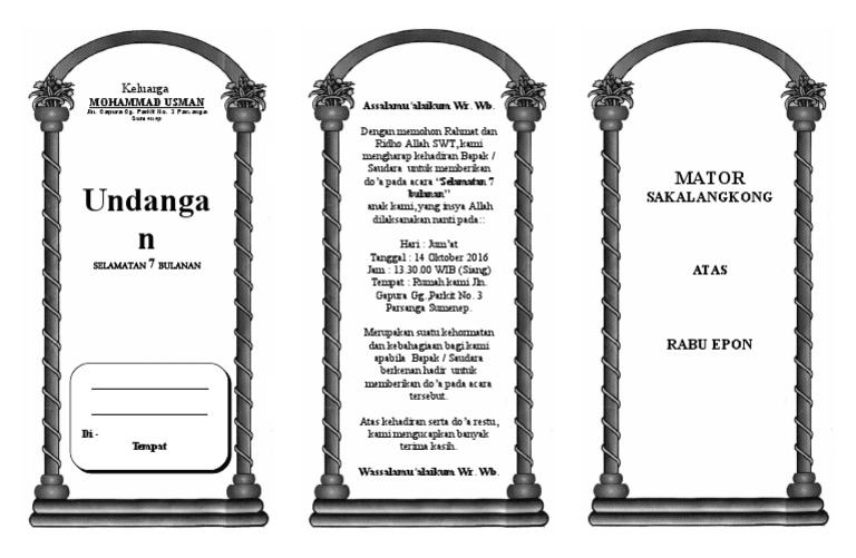 Undangan 7bln Ifa | PDF