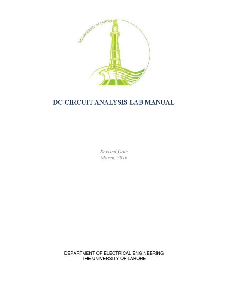 Circuit Analysis (Lab Mannual) PDF | PDF | Resistor | Series And ...