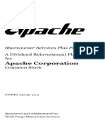 Apache Corporation: Shareowner Services Plus Plan