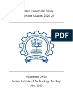 Student Placement Policy 2020 21 PDF