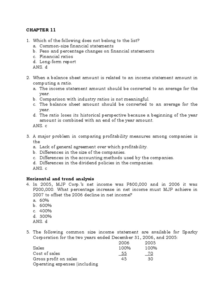 CHAPTER 11 FS Analysis | PDF | Equity (Finance) | Preferred Stock