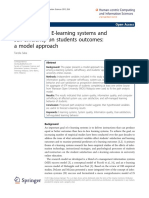 Implications of E-Learning Systems and Self-Efficiency On Students Outcomes: A Model Approach