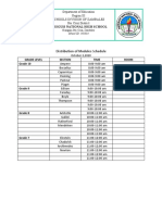 Distribution of Modules Schedule: Guisguis National High School