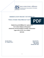 Dissertation Project Synopsis On "Future of India-China Bilateral Trade Relations"