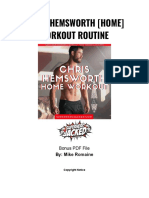 Chris Hemsworth Home Workout Routine