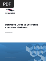 Definitive Guide To Enterprise Container Platforms: OCTOBER 2020