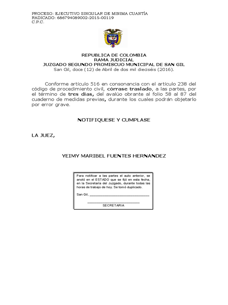 Corre Traslado Avaluo Negocio PDF