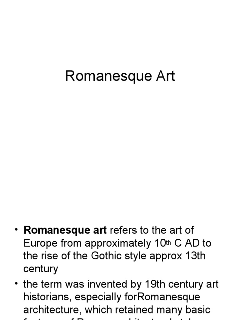 A Comprehensive Overview of Romanesque Art in Europe from the 10th to 13th Centuries  PDF 