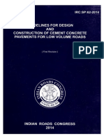 Irc 62 2014 For Design of CC Road For Low Volume Traffic PDF