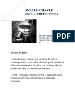 Curriculum Vitae Gonzalo Chayle