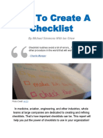 How To Create A Checklist: by Michael Simmons With Ian Chew