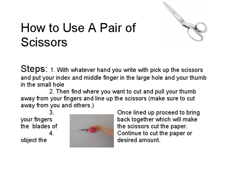How to Properly Use Scissors | PDF | Career & Growth | Self-Improvement