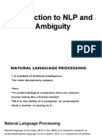 Introduction To NLP and Ambiguity