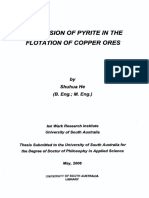 2006, He, Depression of Pyrite in The Flotation of Copper Ores PDF