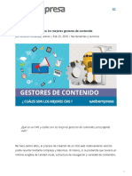 ¿Qué Es Un CMS - Conoce Los Mejores Gestores de Contenido - Webempresa PDF