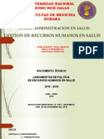 Gestion de Recursos Humanos en Salud