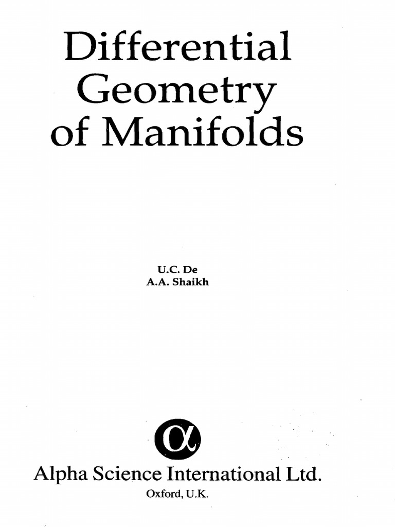 Differential Geometry of Manifolds: Alpha Science