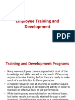 Employee Training and Development