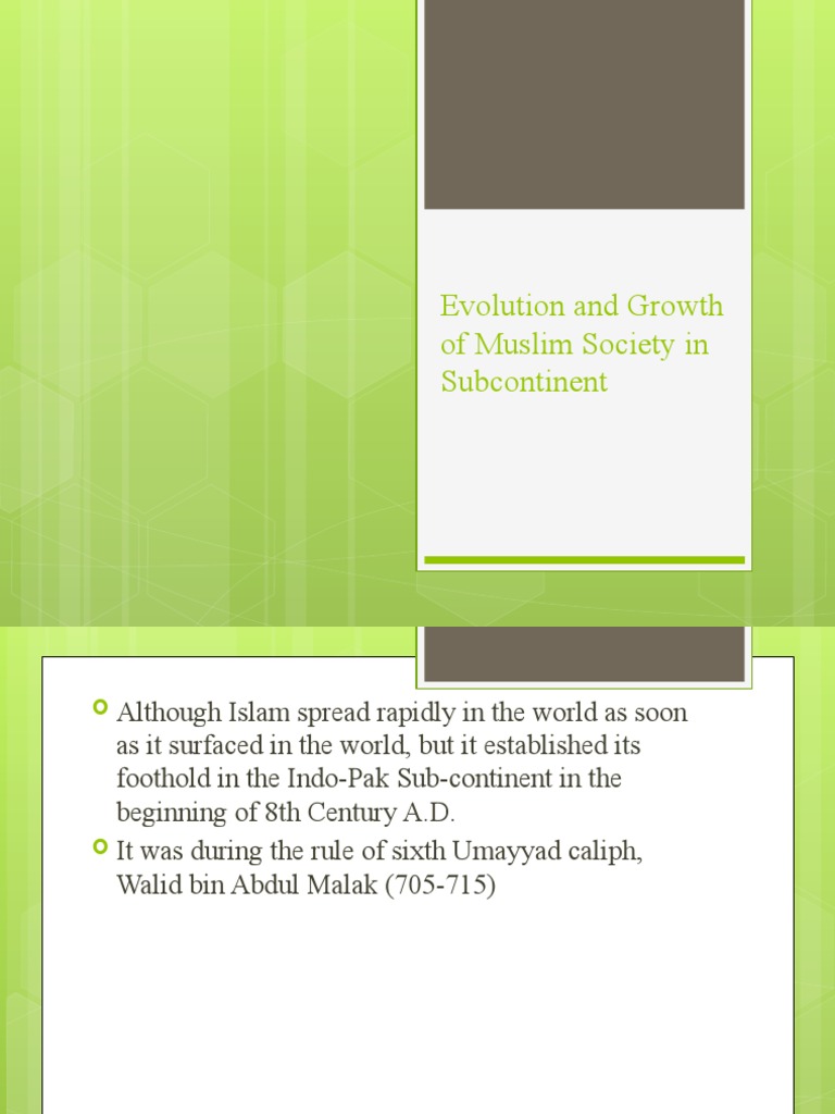 Muslim Society's Evolution in Subcontinent | PDF | Asia | Religion And ...