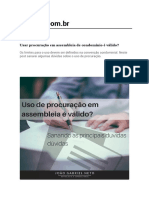 Usar Procuração em Assembleia de Condomínio É Válido - PDF