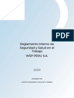 Reglamento Interno de Seguridad y Salud en El Trabajo WSP Per Ver01