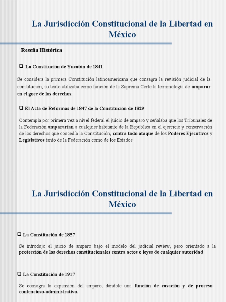 La Jurisdiccion Constitucional de La Libertad en Mexico, Mendicuti y ...