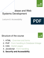 CS952 Database and Web Systems Development: Lecture 8: Accessibility