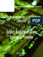 Subject: Basic Electrical and Electronics Principles: Training Programme For ACTAVIS Employees (2008/2009)