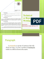 Technical or Report Writing 1: Prepared By: Maria Diana B. Delfin, Mscrim, Ccs