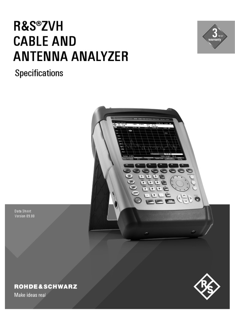 R&S®ZVH Cable and Antenna Analyzer: Specifications | PDF | Decibel ...