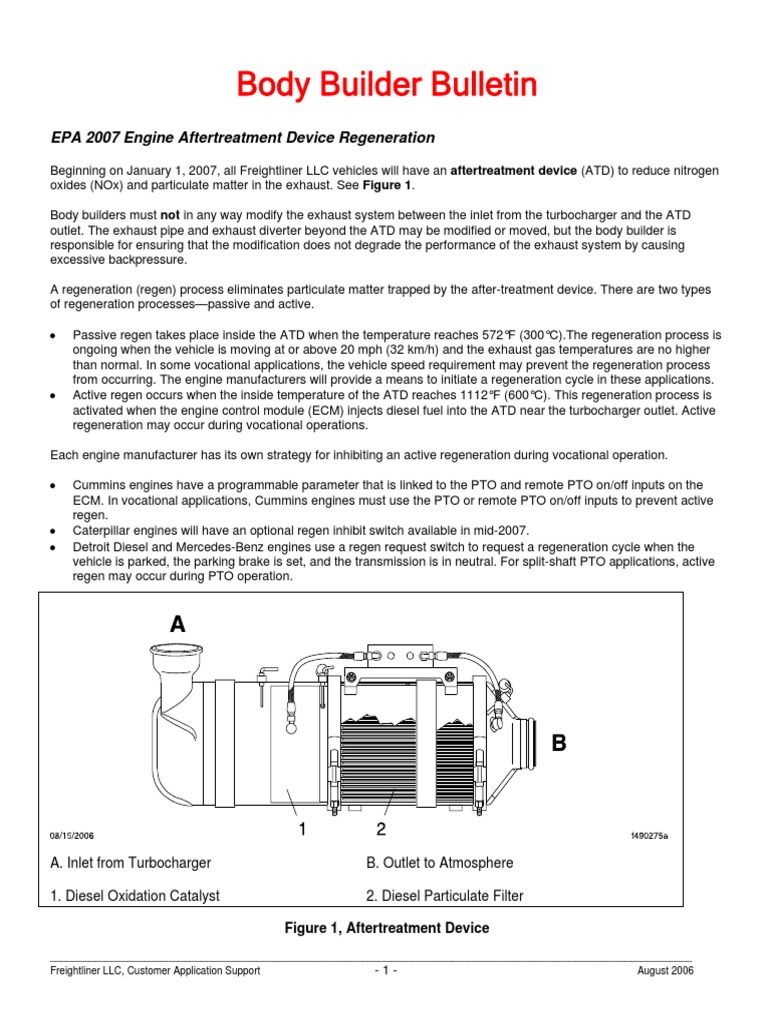 Body Builder Bulletin: EPA 2007 Engine Aftertreatment Device ...