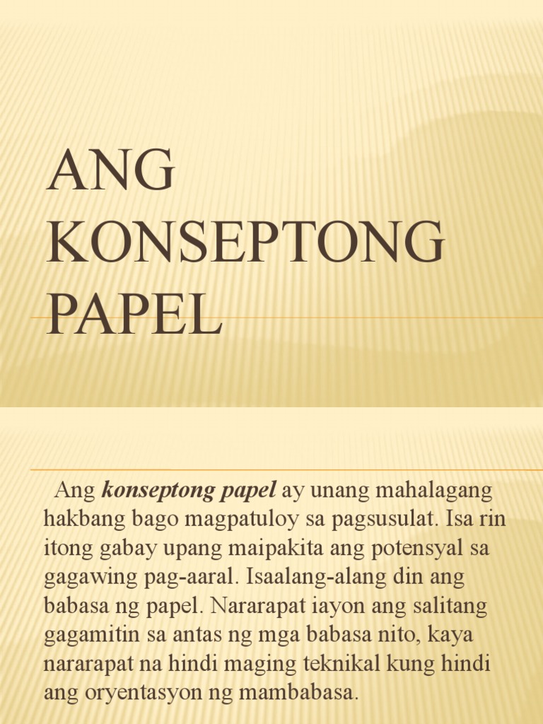 Ang Konseptong Papel | PDF