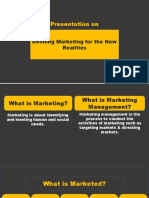 Presentation On: Defining Marketing For The New Realities