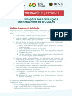 COVID-19 crianças medidas prevenção